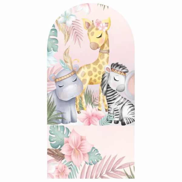 Painel 2x1m Safari Menina 